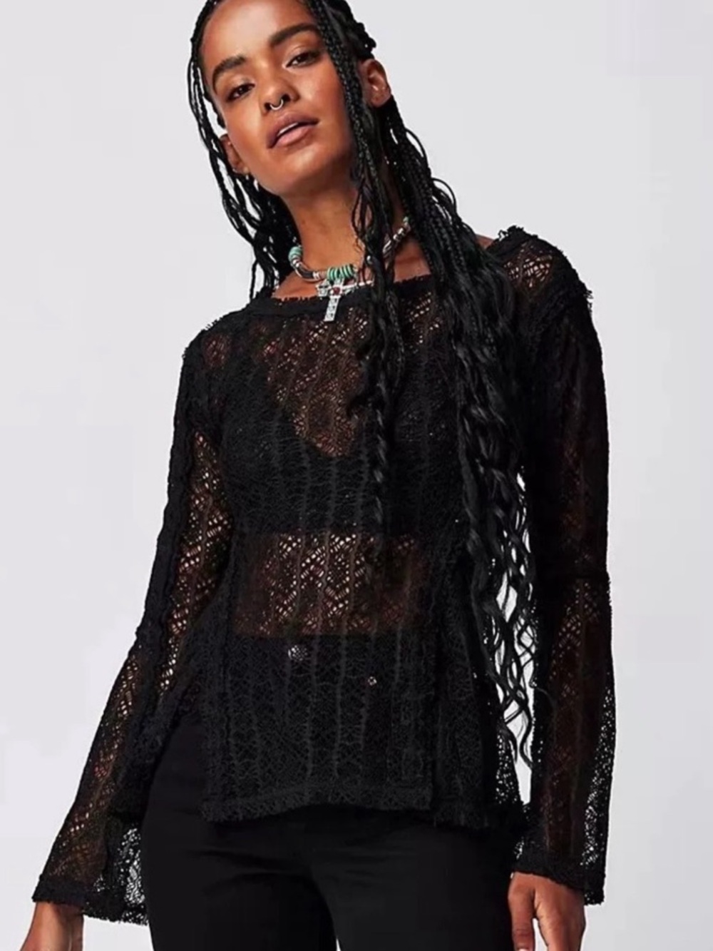 FREE PEOPLE On The Road Twisted Tee 
- Size XS